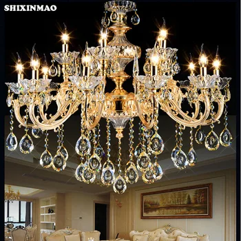 SHIXNIMAO Luxury Electric gold plating Crystal Chandelier 6Arm/8Arm/10Arm/15Arm Crystal lamp light
SHIXNIMAO Luxury Electric gold plating Crystal Chandelier 6Arm/8Arm/10Arm/15Arm Crystal lamp light