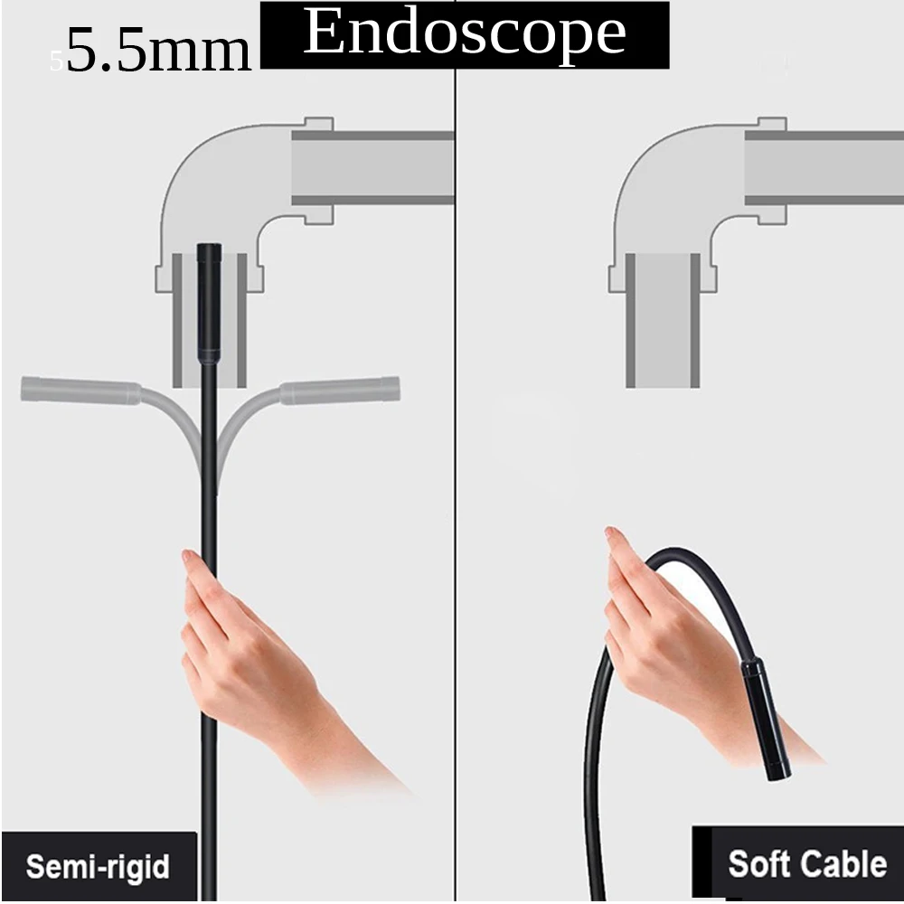 5.5MM Lens 1M/1.5M/2M/5M Hard Cable Android USB Endoscope Camera Led Light Borescopes Camera For PC Android Phone
5.5MM Lens 1M/1.5M/2M/5M Hard Cable Android USB Endoscope Camera Led Light Borescopes Camera For PC Android Phone