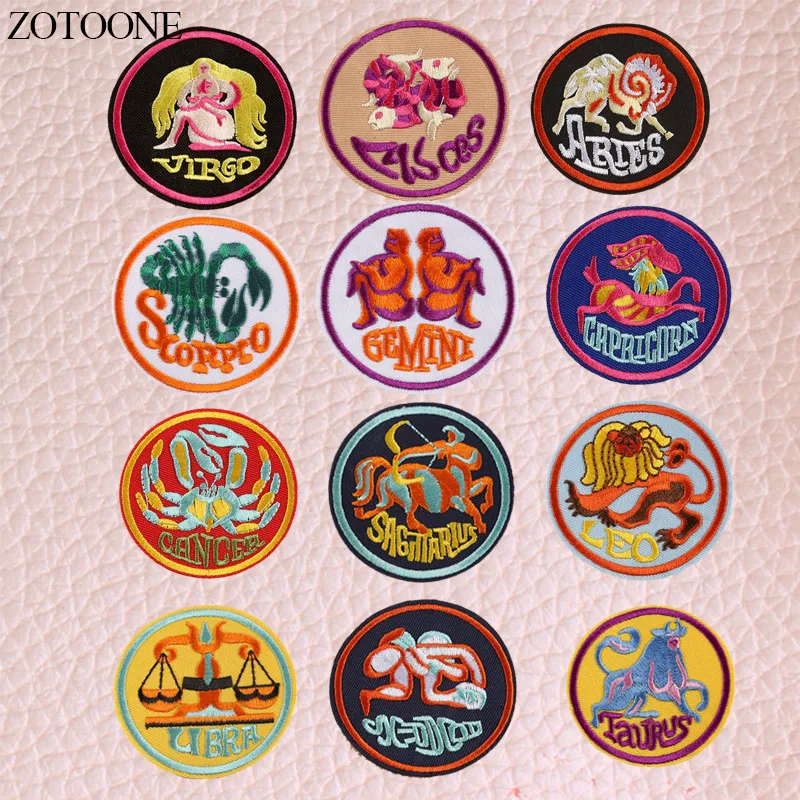 ZOTOONE 12 Constellations Patch Leo Virgo Aquarius Taurus Cheap Embroidery Iron On Patches For Clothes Jacket Backpack DIY Badge
ZOTOONE 12 Constellations Patch Leo Virgo Aquarius Taurus Cheap Embroidery Iron On Patches For Clothes Jacket Backpack DIY Badge