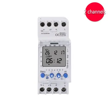 SINOTIMER 220V TM612 Two Channel Timer 7 Days 24Hours Programmable Electronic LCD Digital Time Switch with Two Relay Outputs
SINOTIMER 220V TM612 Two Channel Timer 7 Days 24Hours Programmable Electronic LCD Digital Time Switch with Two Relay Outputs