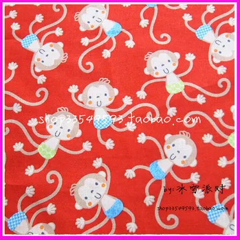 105*50cm 1pc Red Monkey Fabric 100%Cotton Fabric Patchwork Telas Lively Monkey Print Fabric Sewing Material DIY Baby Clothes
105*50cm 1pc Red Monkey Fabric 100%Cotton Fabric Patchwork Telas Lively Monkey Print Fabric Sewing Material DIY Baby Clothes