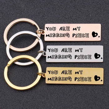 "You're My Missing Piece"Key Chain For Couple Girlfriend Boyfriend Keyring Heart Engraved 4 Colors Key Pendant Gift Jewelry
"You're My Missing Piece"Key Chain For Couple Girlfriend Boyfriend Keyring Heart Engraved 4 Colors Key Pendant Gift Jewelry