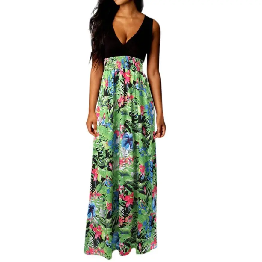 Summer Ladies Beach Party Dresses Women Fashion Floral Printed Boho Maxi Dress Girls Sexy Deep V-Neck Casual Long Sundress #YL5
Summer Ladies Beach Party Dresses Women Fashion Floral Printed Boho Maxi Dress Girls Sexy Deep V-Neck Casual Long Sundress #YL5