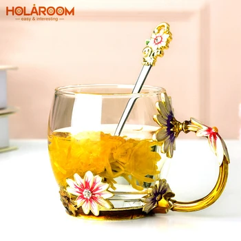 Creative Chrysanthemum Glass Cup Durable Enamel Transparent Drinkware High Temperature Resistance Coffee Milk Juice Tea Cups
Creative Chrysanthemum Glass Cup Durable Enamel Transparent Drinkware High Temperature Resistance Coffee Milk Juice Tea Cups