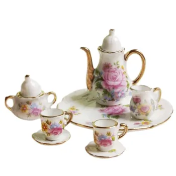 8pcs Dollhouse Miniature Dining Ware Porcelain Tea Set Dish Cup Plate -Pink Rose Afternoon tea Set Classic
8pcs Dollhouse Miniature Dining Ware Porcelain Tea Set Dish Cup Plate -Pink Rose Afternoon tea Set Classic