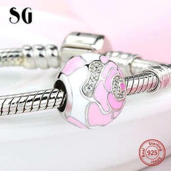 SG 925 Sterling Silver pink flower petal enamel round charms beads Fit authentic Europe Bracelet Jewelry making for lover Gift
SG 925 Sterling Silver pink flower petal enamel round charms beads Fit authentic Europe Bracelet Jewelry making for lover Gift