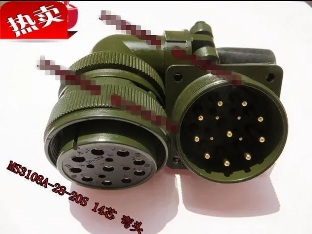 Оригинальный новый 100% 5015 MS3108A28-20S MS3102A28-20P 14 core Американский Стандартный aviationplug изогнуты водонепроницаемый разъем
Оригинальный новый 100% 5015 MS3108A28-20S MS3102A28-20P 14 core Американский Стандартный aviationplug изогнуты водонепроницаемый разъем