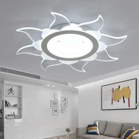 Creative Sunflower Smiley Acrylic Ceiling Light Slim LED Bedroom Living Room Balcony Child Ceiling Lamp Commercial Lighting image
