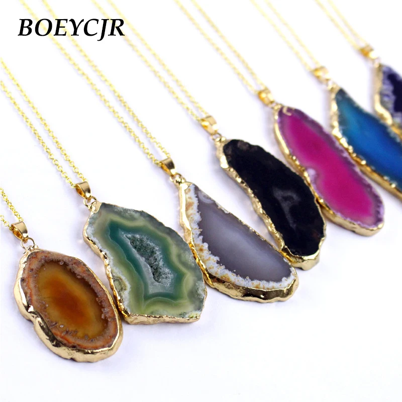 BOEYCJR Natural Original Stone Necklace Long Chain Handmade Jewelry Ethnic Vintage Stone Pendant Necklace for Women 2019
BOEYCJR Natural Original Stone Necklace Long Chain Handmade Jewelry Ethnic Vintage Stone Pendant Necklace for Women 2019