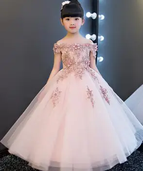 2017 fashion floral Shoulderless Wedding Dress Bead Appliques Party Tulle Princess Birthday Dress Communion Gown for Girls
2017 fashion floral Shoulderless Wedding Dress Bead Appliques Party Tulle Princess Birthday Dress Communion Gown for Girls