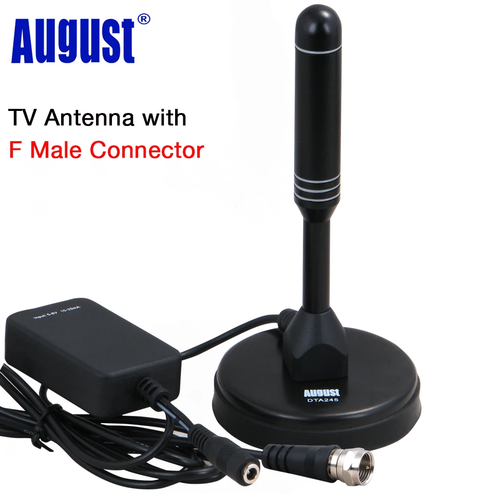 August DTA245 Freeview HD Digital TV Antenna with F Male Connector