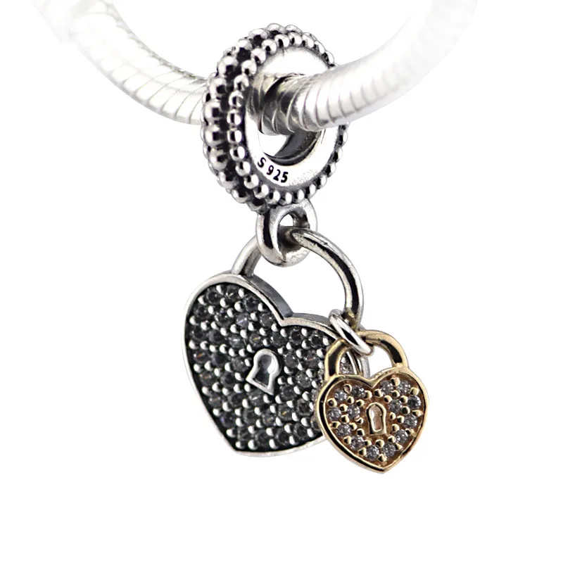 Fits Pandora Charms Bracelet Love Locks Pendant with Clear CZ Original 925 Sterling Silver DIY Beads for Jewelry Making PANDOCCI
Fits Pandora Charms Bracelet Love Locks Pendant with Clear CZ Original 925 Sterling Silver DIY Beads for Jewelry Making PANDOCCI