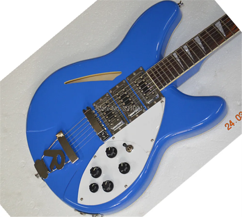 blue Rickenback 360 electric jazz guitar semi hollow Ricken 330 guitar free shipping
blue Rickenback 360 electric jazz guitar semi hollow Ricken 330 guitar free shipping