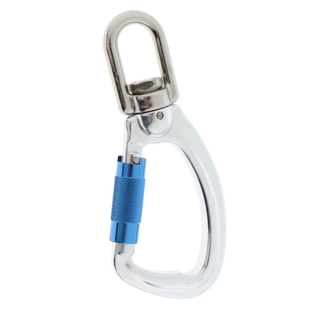 23KN Alloy Swivel Captive Eye Carabiner Climbing Triple Locking Rotary Hook Auto Locking Arborist Descending Rescue Hardware
23KN Alloy Swivel Captive Eye Carabiner Climbing Triple Locking Rotary Hook Auto Locking Arborist Descending Rescue Hardware