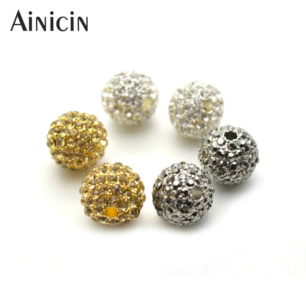 20pcs 10mm Rhinestone Crystal Paved Solid Copper Round Beads Black Gold Silver Color DIY Disco Ball Findings
20pcs 10mm Rhinestone Crystal Paved Solid Copper Round Beads Black Gold Silver Color DIY Disco Ball Findings