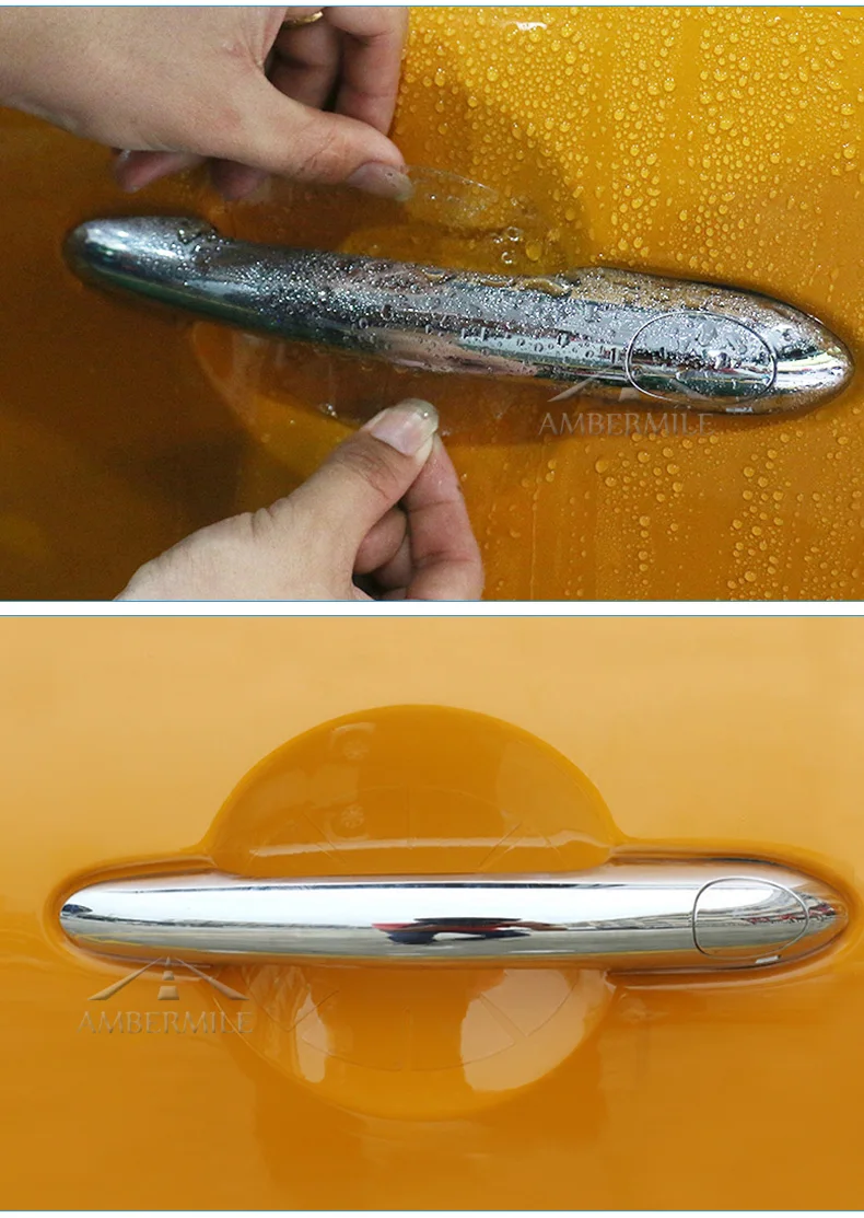 4pcs Car Door Handle Protective Film Scratch Resistant for Mini Cooper Countryman R55 R56 R60 F56 F55 F60 Accessories (6)