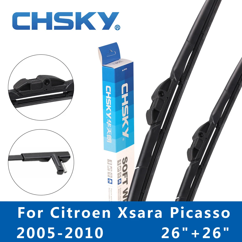 CHSKY Car Windshield Wiper Blade for Citroen Xsara Picasso 2005 2006 2007 2008 2009 2010 Fit Side Pin Arms 26"&26" Auto Wipers
CHSKY Car Windshield Wiper Blade for Citroen Xsara Picasso 2005 2006 2007 2008 2009 2010 Fit Side Pin Arms 26"&26" Auto Wipers