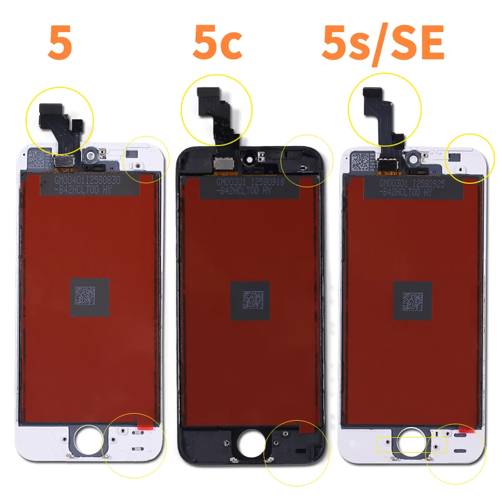 ЖК дисплей для iPhone 6 5 5c 5s SE 7 8 Plus 4 4S 6S (закаленное стекло + инструменты чехол)|Экраны