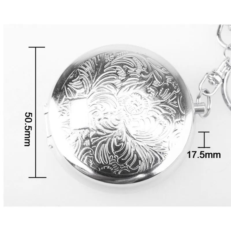 Mini Outdoors Round Cigarette Keychain Portable Ashtrays Stainless Steel Creative Pocket Smoke Ash Ashtray with Keychain Fashion