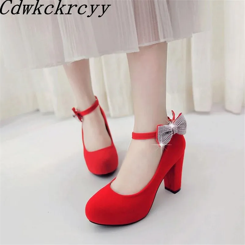 Spring New pattern fashion Simplicity Round head High-heeled Women Shoes gules black Sweet Rhinestone Bow marry Women Shoes
Spring New pattern fashion Simplicity Round head High-heeled Women Shoes gules black Sweet Rhinestone Bow marry Women Shoes