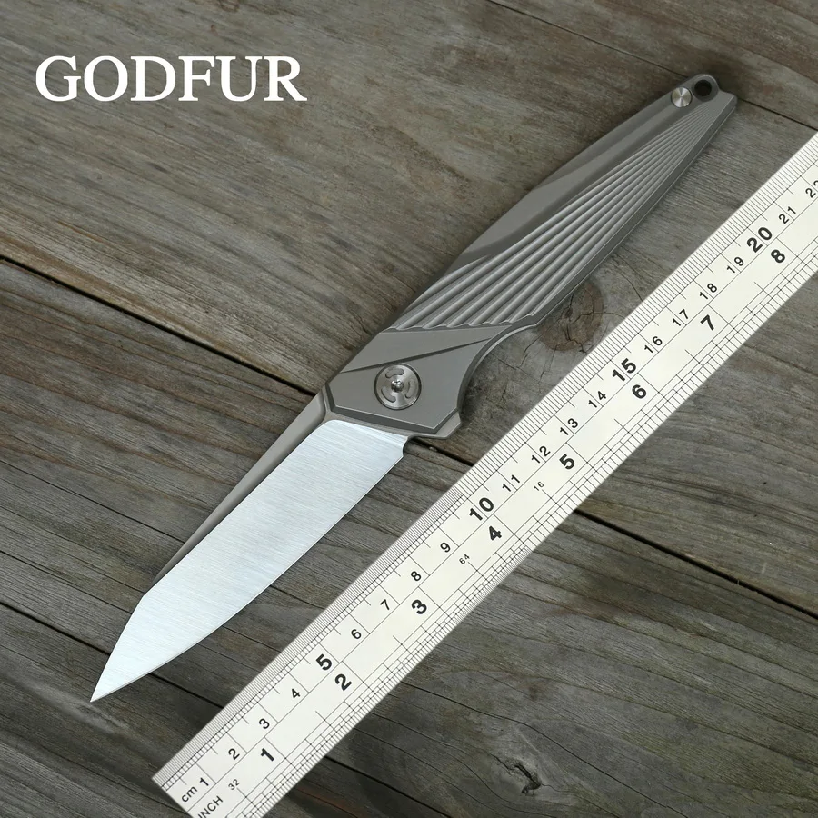 GODFUR pocket flipper folding Knife M390 blade Titanium handle ceramic ball bearing outdoor camping tactics survival EDC knives
GODFUR pocket flipper folding Knife M390 blade Titanium handle ceramic ball bearing outdoor camping tactics survival EDC knives