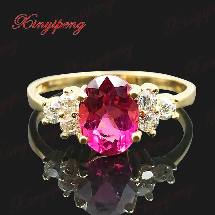 18 k yellow gold with 100% natural tourmaline ring female 1 carat fine jewelry contracted fashion
18 k yellow gold with 100% natural tourmaline ring female 1 carat fine jewelry contracted fashion