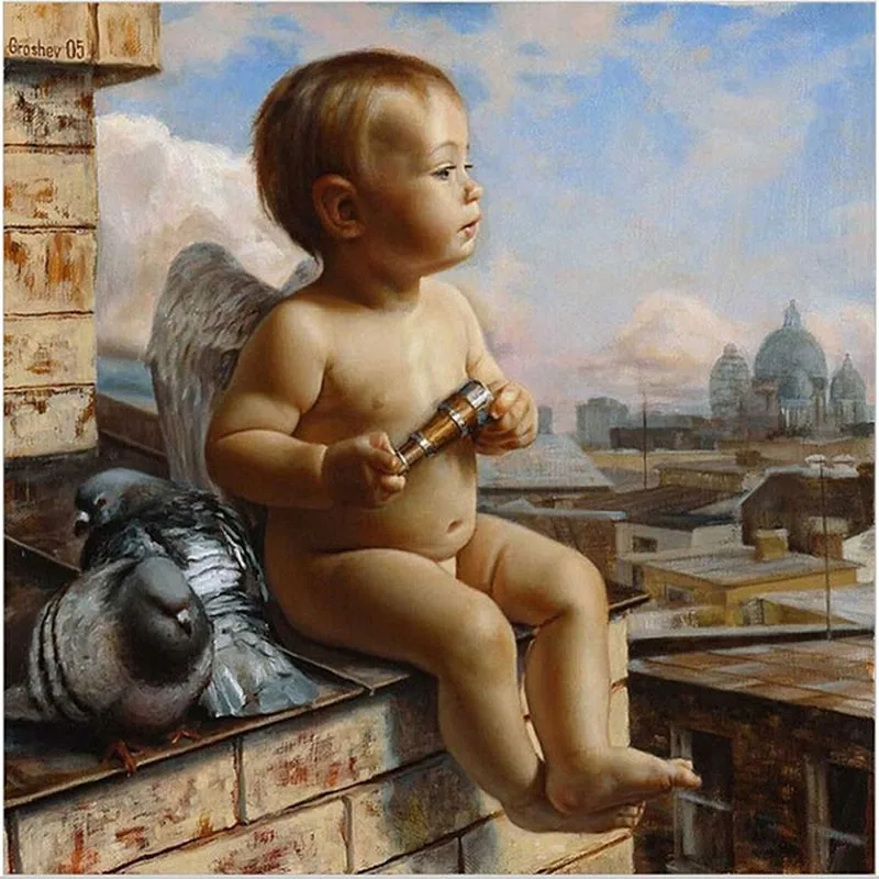 DIY Digital Painting By Numbers angel child oil painting mural Kits Coloring Wall Art Picture Gift frameless
DIY Digital Painting By Numbers angel child oil painting mural Kits Coloring Wall Art Picture Gift frameless
