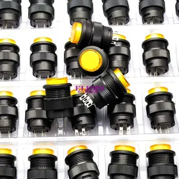 10 Pieces 16mm Yellow LED Lamp Illuminated SPST Momentary Push Button Switch AC 250V 3A (R16-503BD)
10 Pieces 16mm Yellow LED Lamp Illuminated SPST Momentary Push Button Switch AC 250V 3A (R16-503BD)