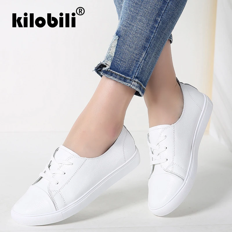 kilobili 2019 Spring Women Flat Sneakers Shoes Women Genuine Leather Shoes Flats Female Lace Up White Shoes For Ladies Shoes
kilobili 2019 Spring Women Flat Sneakers Shoes Women Genuine Leather Shoes Flats Female Lace Up White Shoes For Ladies Shoes