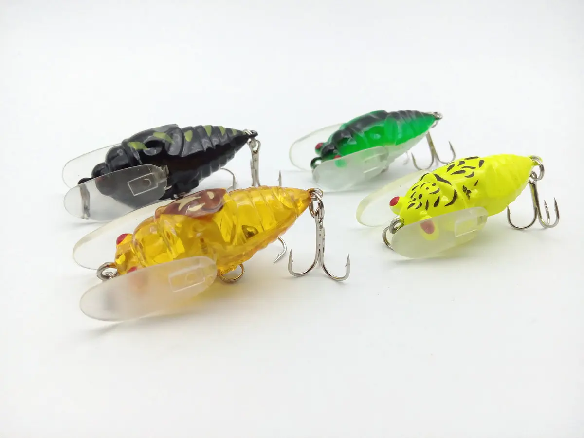 4pcs Cicada Bait Fishing Lure Isca Artificial Sea Fishing Bait 6g/40mm Popper Floating Topwater Wobblers Insect For Lake River
4pcs Cicada Bait Fishing Lure Isca Artificial Sea Fishing Bait 6g/40mm Popper Floating Topwater Wobblers Insect For Lake River