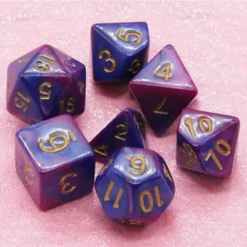 Free shipping NEW High Quality 7pcs/set D4 D6 D8 D10 D10 D12 D20 mixed two colors dice purple+red for board game accessories
Free shipping NEW High Quality 7pcs/set D4 D6 D8 D10 D10 D12 D20 mixed two colors dice purple+red for board game accessories