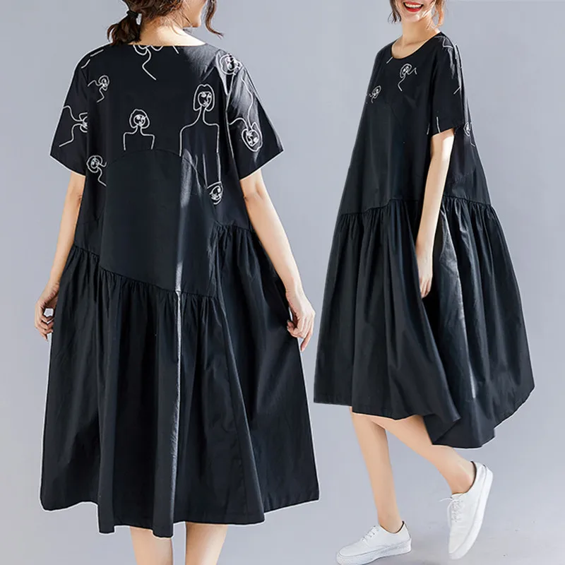 BIG SIZE 4XL Summer Women Fashion Elegant Solid Color Tops Ladies Female Plus Large Short Sleeve Casual Ruffles Long Dress
BIG SIZE 4XL Summer Women Fashion Elegant Solid Color Tops Ladies Female Plus Large Short Sleeve Casual Ruffles Long Dress