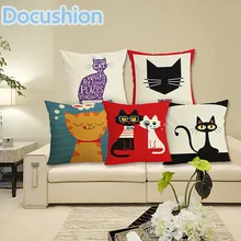 2018 Cat Style Fashion New Cushion Cat Print pillow Bed Sofa Home Decorative Pillow Fundas Para Almofadas Cojines