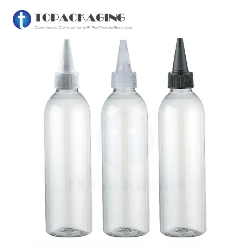 

20PCS/LOT-200ML PET Plastic Transparent Bottle With Needle Nose Cap,Empty Liquid Container,Cosmetic Packaging Perm Liquid Bottle