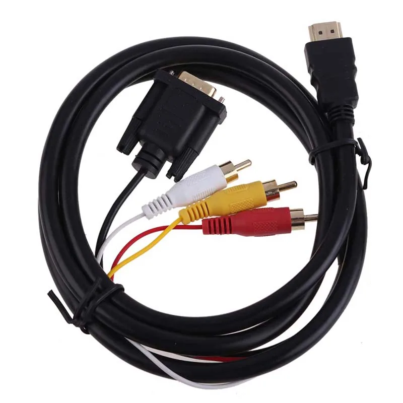 2019 Wholesale Durable 1.5 M 1080p HDMI HDTV to VGA 3 RCA Converter Adapter Cable Signal Transfer Transmission Accessories
2019 Wholesale Durable 1.5 M 1080p HDMI HDTV to VGA 3 RCA Converter Adapter Cable Signal Transfer Transmission Accessories