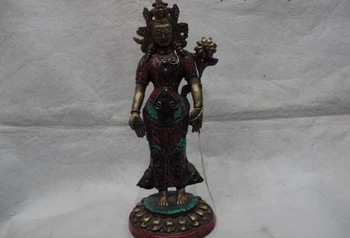 USPS to USA S0612 Tibet Pure Bronze Copper Gild inlay Ruby beryl Padmapani GuanYin Kwan Yin Buddha
USPS to USA S0612 Tibet Pure Bronze Copper Gild inlay Ruby beryl Padmapani GuanYin Kwan Yin Buddha
