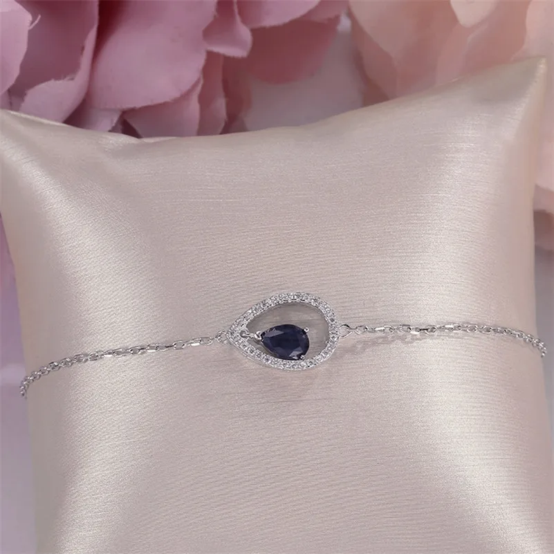 Real 100% Natural Sapphire Bracelets for Women Fine Jewelry 1.5X1.1CM 925 Silver Blue Water Drop Gemstone Charm Bracelet CCHI036
Real 100% Natural Sapphire Bracelets for Women Fine Jewelry 1.5X1.1CM 925 Silver Blue Water Drop Gemstone Charm Bracelet CCHI036