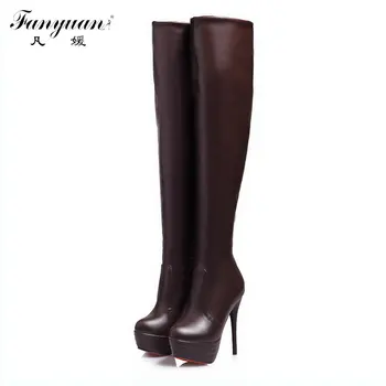 2017 Women Boots Thigh High Boots Over The Knee Boots Platform Thin High Heels Boots Ladies Shoes Lace Up Brown Big Size 31- 46
2017 Women Boots Thigh High Boots Over The Knee Boots Platform Thin High Heels Boots Ladies Shoes Lace Up Brown Big Size 31- 46