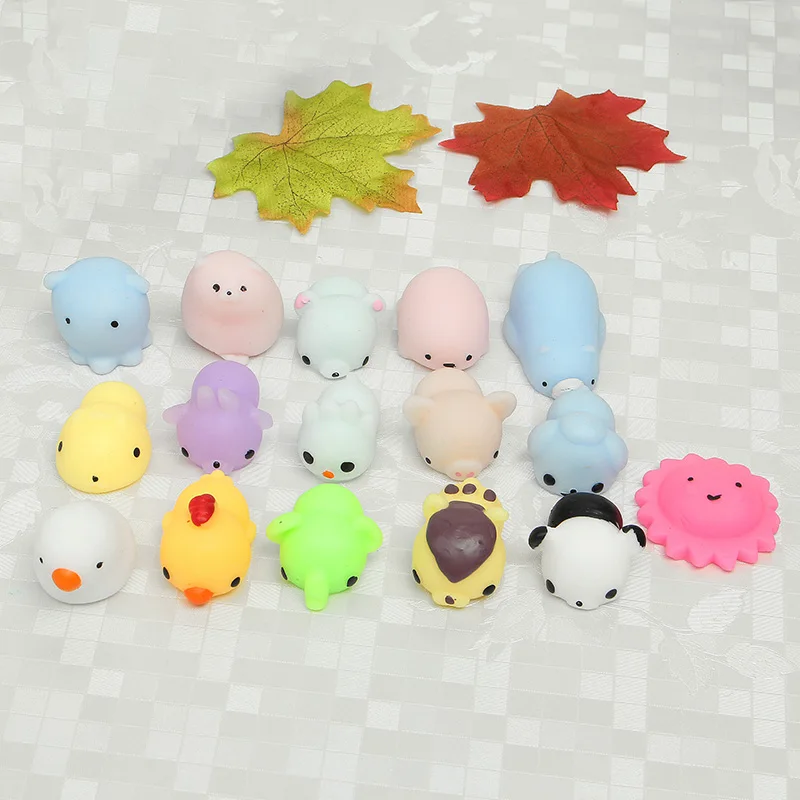 New 16 Pcs Mini Cute Mochi Animals 16