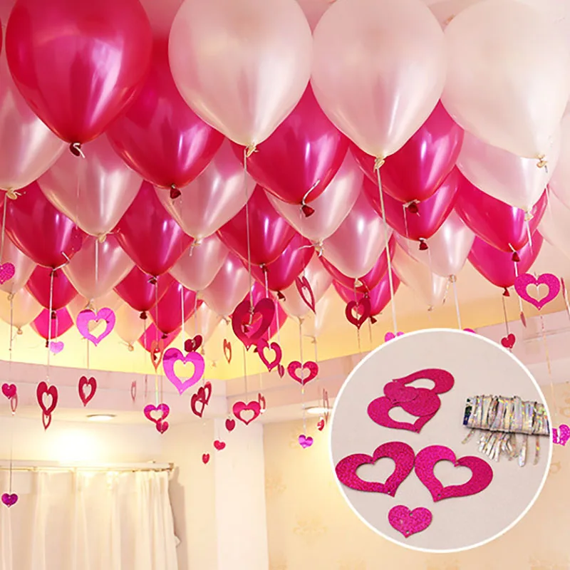 100pcs Bling Shiny Heart Pendant with Ribbon PVC Card Balloon Pendants Wedding Mariage Decoration Valentine's Day Party Supplies
100pcs Bling Shiny Heart Pendant with Ribbon PVC Card Balloon Pendants Wedding Mariage Decoration Valentine's Day Party Supplies