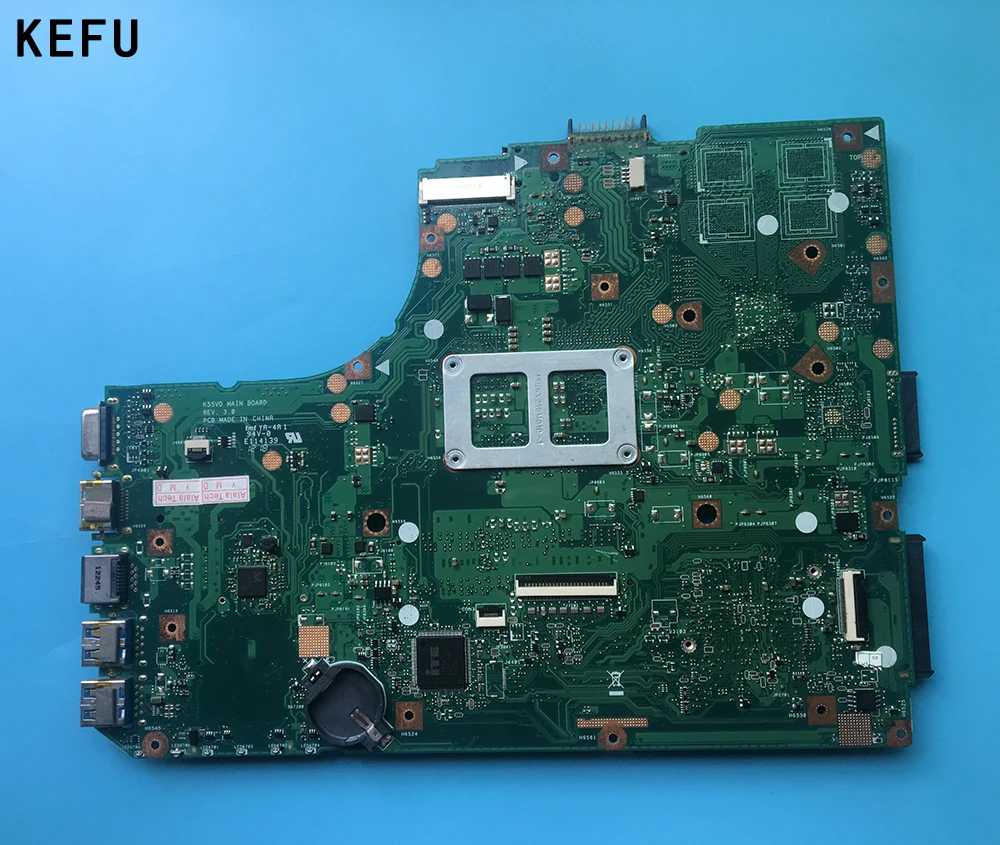KEFU K55A Mainboard REV3.0 For ASUS K55V A55V R500V K55A K55VD Laptop motherboard DDR3 100% Tested
KEFU K55A Mainboard REV3.0 For ASUS K55V A55V R500V K55A K55VD Laptop motherboard DDR3 100% Tested
