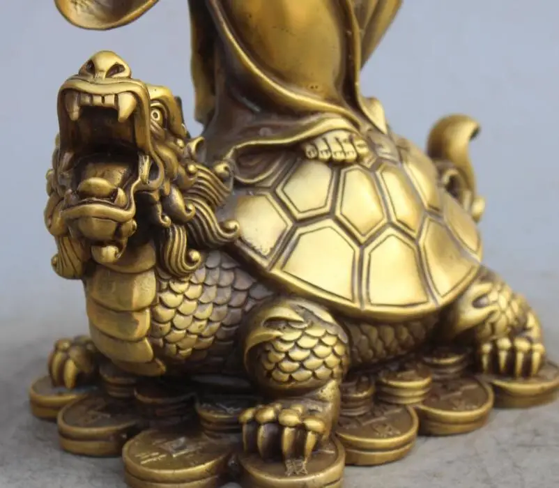 S1683 12"Chinese Bronze Wealth Yuanbao Happy Laugh Maitreya Buddha Money Turtle Statue
S1683 12"Chinese Bronze Wealth Yuanbao Happy Laugh Maitreya Buddha Money Turtle Statue