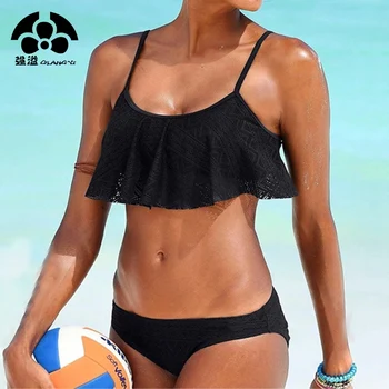 QIANG YI 2019 Summer Lace Push Up Bikini Set Crop Top Sexy Swimwear Women Swimsuit Female Bathing Suit Adjustable Strap Beach
QIANG YI 2019 Summer Lace Push Up Bikini Set Crop Top Sexy Swimwear Women Swimsuit Female Bathing Suit Adjustable Strap Beach