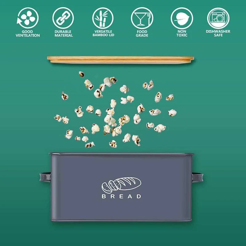 Big Metal Bread Box Food Container Gray Lunch Bento Snack Storgae Box Outdoor Kitchen Accessories
Big Metal Bread Box Food Container Gray Lunch Bento Snack Storgae Box Outdoor Kitchen Accessories