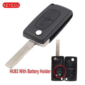 Keyecu 2 Button Flip Remote Key Shell Case for Peugeot 107 207 307 407 408 With Battery Holder HU83 Blade
Keyecu 2 Button Flip Remote Key Shell Case for Peugeot 107 207 307 407 408 With Battery Holder HU83 Blade