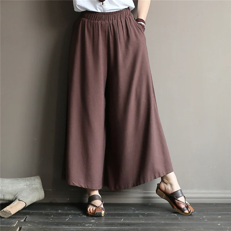 Women Wide Leg Pants Elastic Waist Spring Summer New Solid Color Plus Size Women Casual Pants Vintage Trouser
Women Wide Leg Pants Elastic Waist Spring Summer New Solid Color Plus Size Women Casual Pants Vintage Trouser