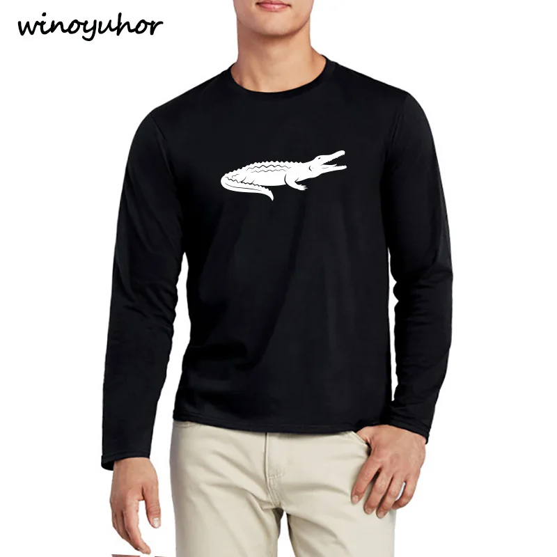Autumn Fashion Crocodile Printed Men's T Shirts Casual Long Sleeve O-Neck Tops Tees Hip Hop Cool Sporting Homme Clothing
Autumn Fashion Crocodile Printed Men's T Shirts Casual Long Sleeve O-Neck Tops Tees Hip Hop Cool Sporting Homme Clothing