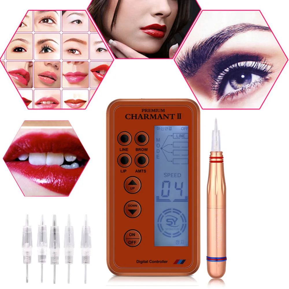Electric Digital Permanent Rotary Makeup Machine Kits Microblading Machine Eyebrow Lip MTS Tattoo Makeup Pen + Cartridge Needles
Electric Digital Permanent Rotary Makeup Machine Kits Microblading Machine Eyebrow Lip MTS Tattoo Makeup Pen + Cartridge Needles