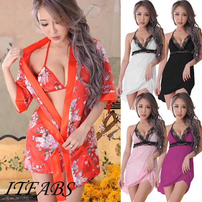 Sexy Lingerie Women Silk Lace Robe Dress Babydoll Nightdress Nightgown Solid Sleepwear Erotic Underwear Nigjhtwear 2019 New
Sexy Lingerie Women Silk Lace Robe Dress Babydoll Nightdress Nightgown Solid Sleepwear Erotic Underwear Nigjhtwear 2019 New