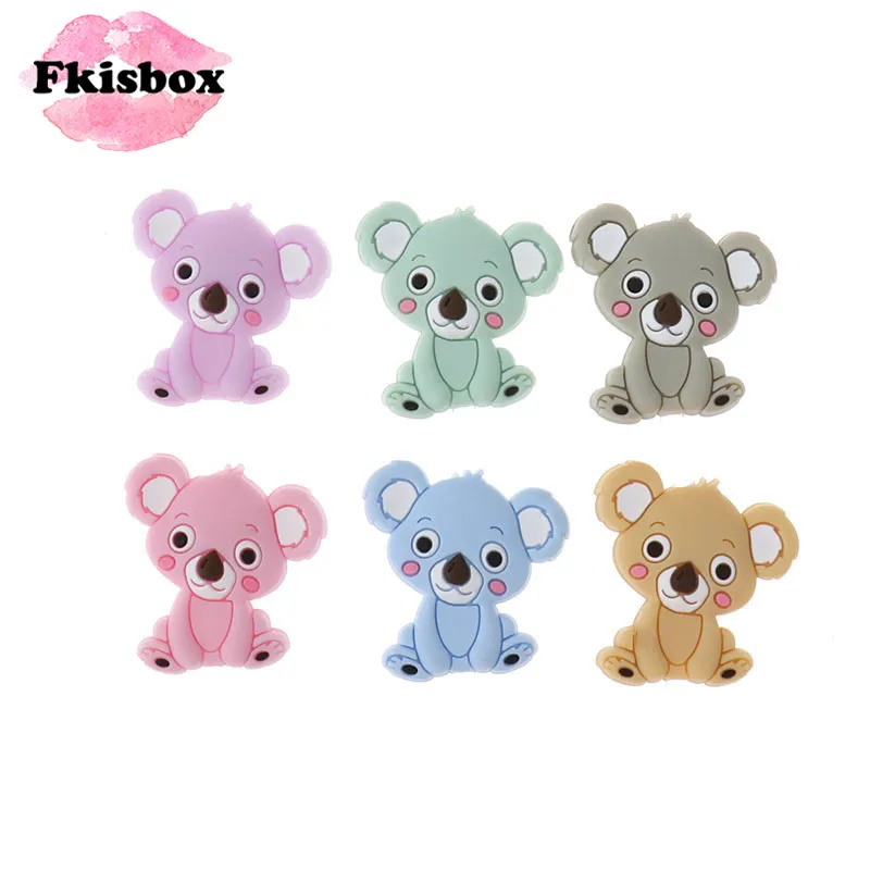 Fkisbox 20pc Mini Koala Silicone Bear Teether Beads Bpa Free DIY Babies Pacifier Chain Chewable Teething Tooth Care Products Toy
Fkisbox 20pc Mini Koala Silicone Bear Teether Beads Bpa Free DIY Babies Pacifier Chain Chewable Teething Tooth Care Products Toy